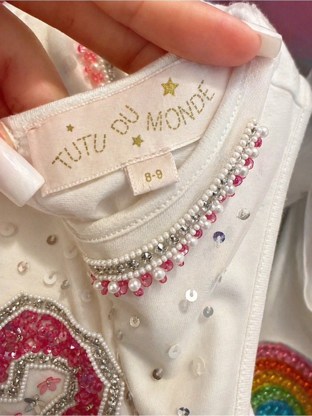 Tutu Du Monde Kids’ Team Spirit Tutu Dress White Pink Size 8-9 - Picture 6 of 7